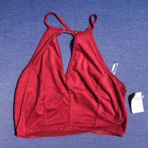 Sexy and fun red out top! 🤩